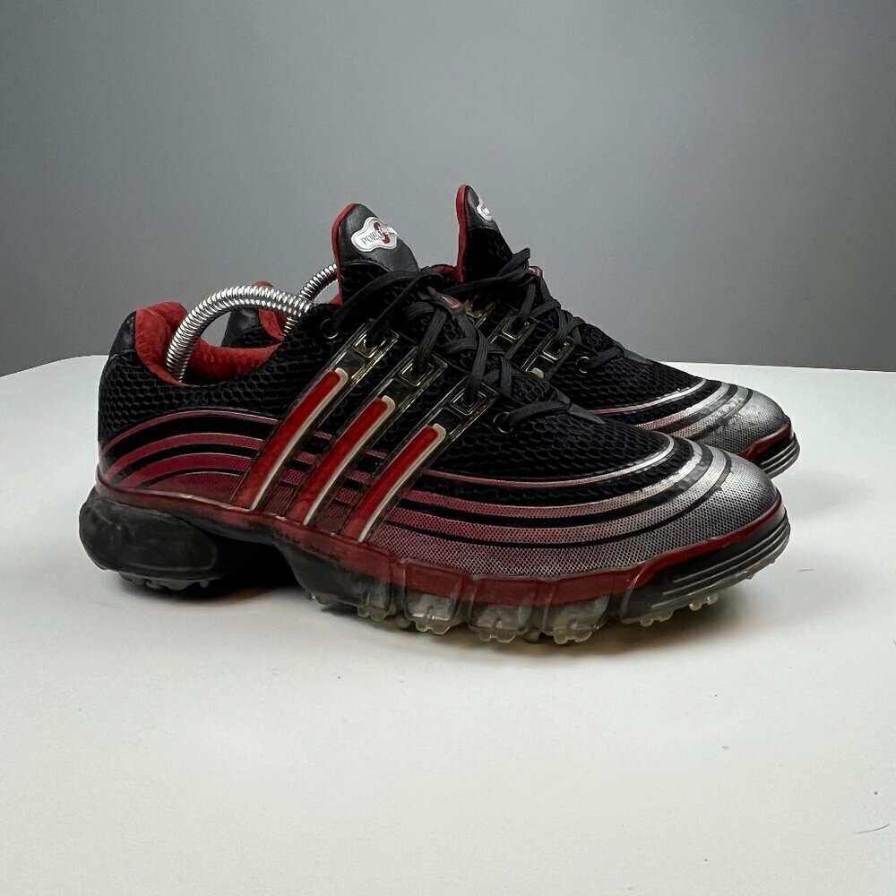 Adidas Powerband men golf shoes black red size 8 #791003